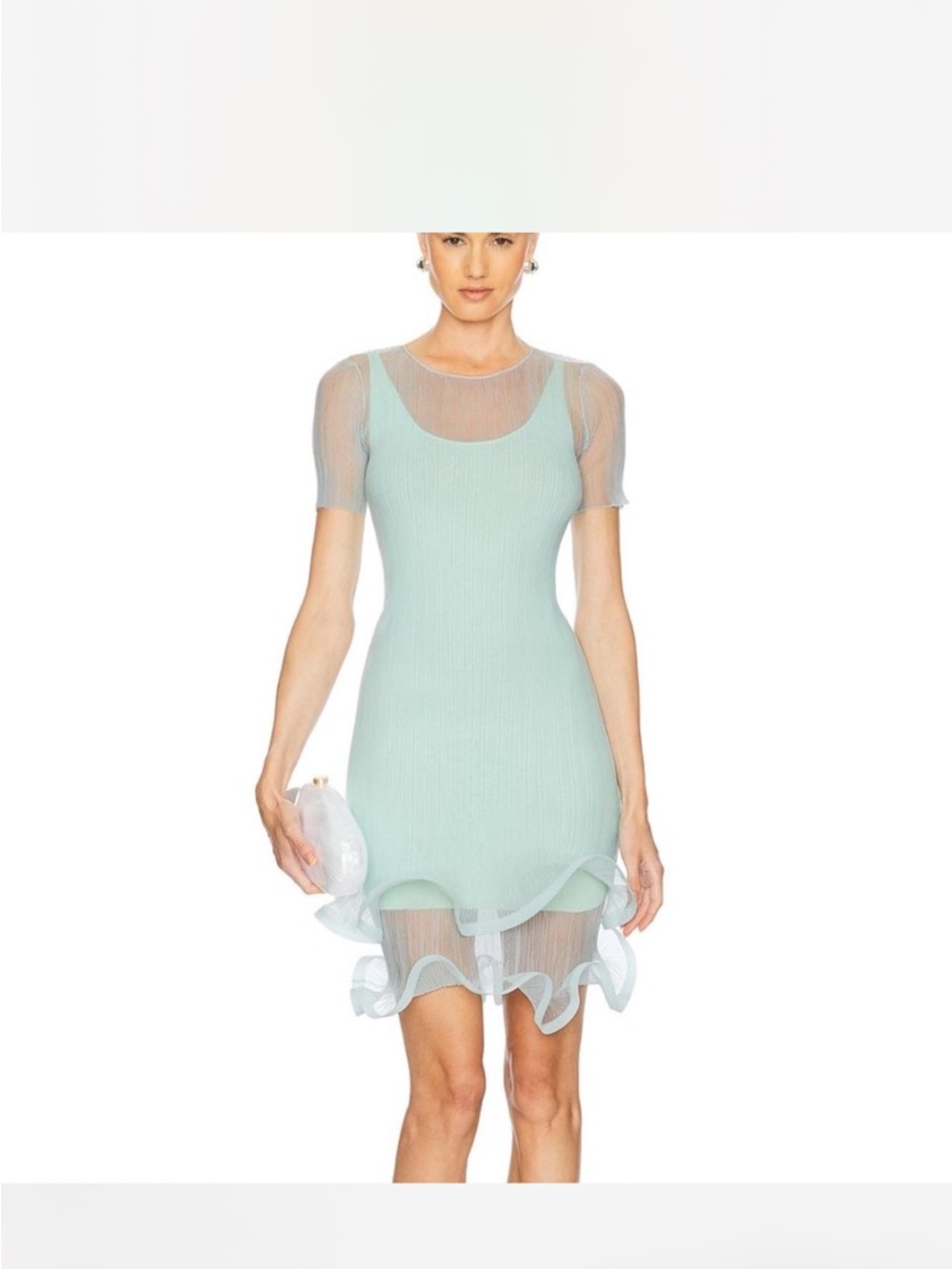 SIMKHAI Jett mini dress in Seafoam
